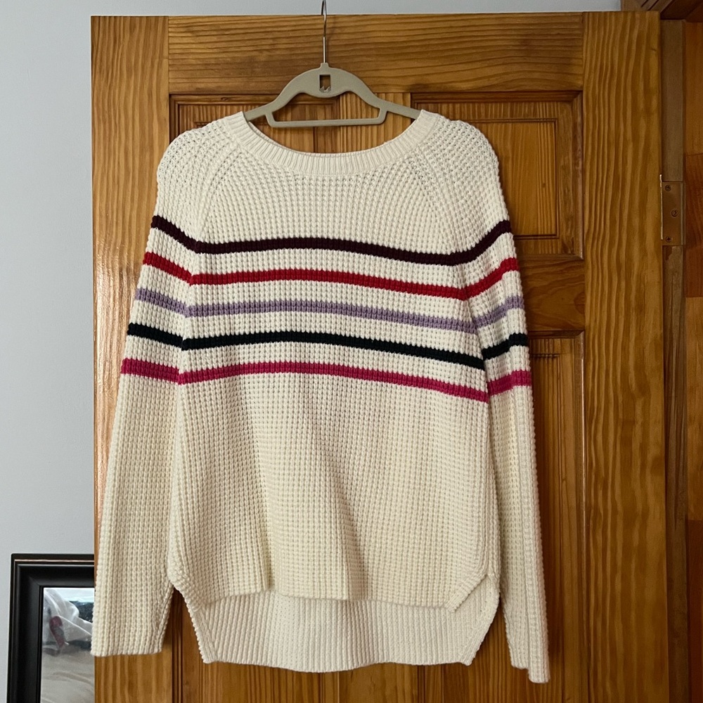 Cream striped Marine Layer sweater